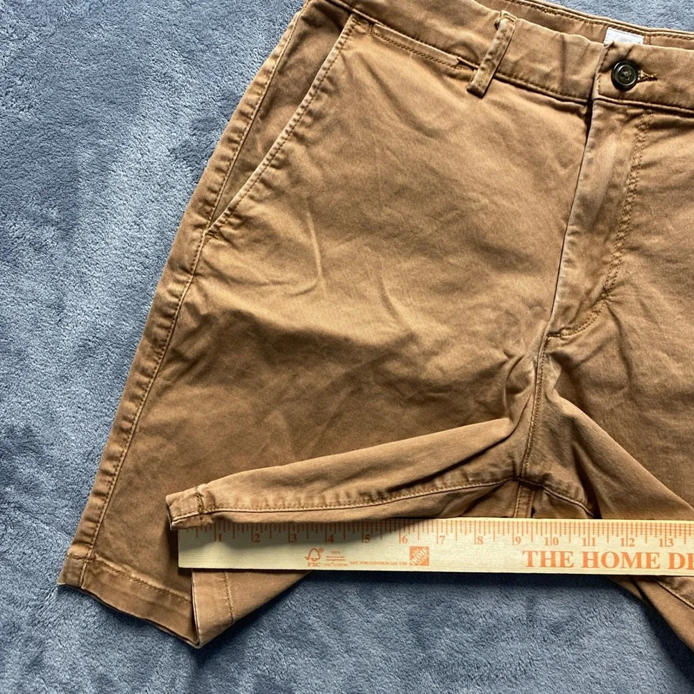 Gap Shorts Mens 31 Essential Khaki Brown 10 Inch Inseam Cotton Made in 2022